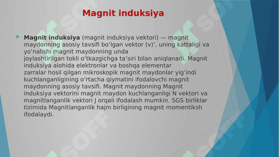 Magnit induksiya oqimi va magnetliklar 2