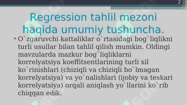 Regression tahlil 2