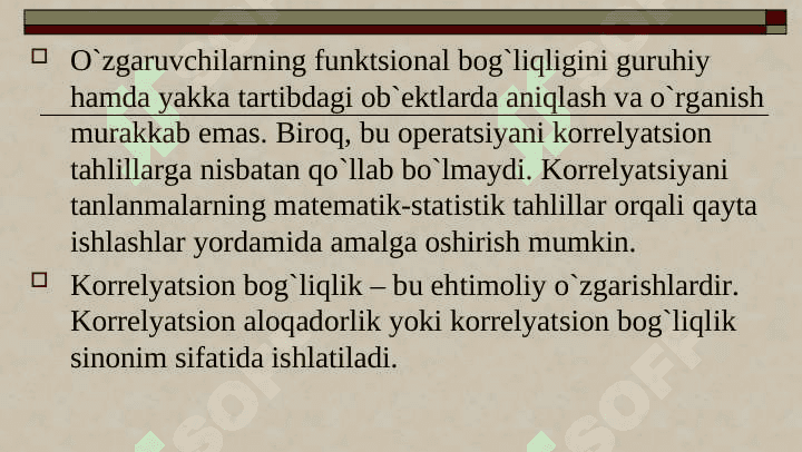 KОRRЕLYATSION TAHLIL MЕZОNLARI 6
