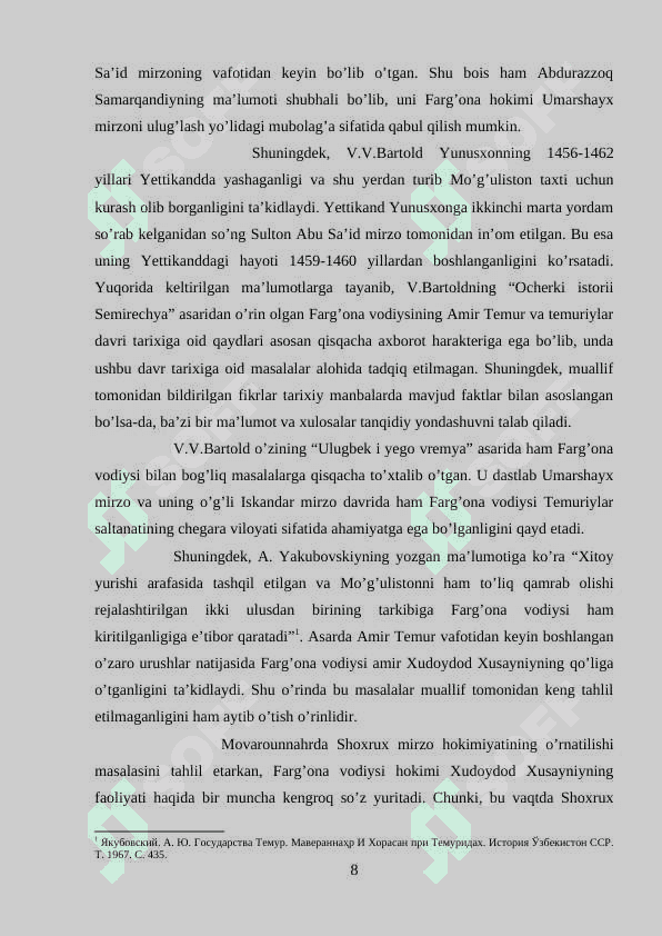 Amir Temur hukumronligi davrida Farg'ona vodiysi manbashunosligi 8