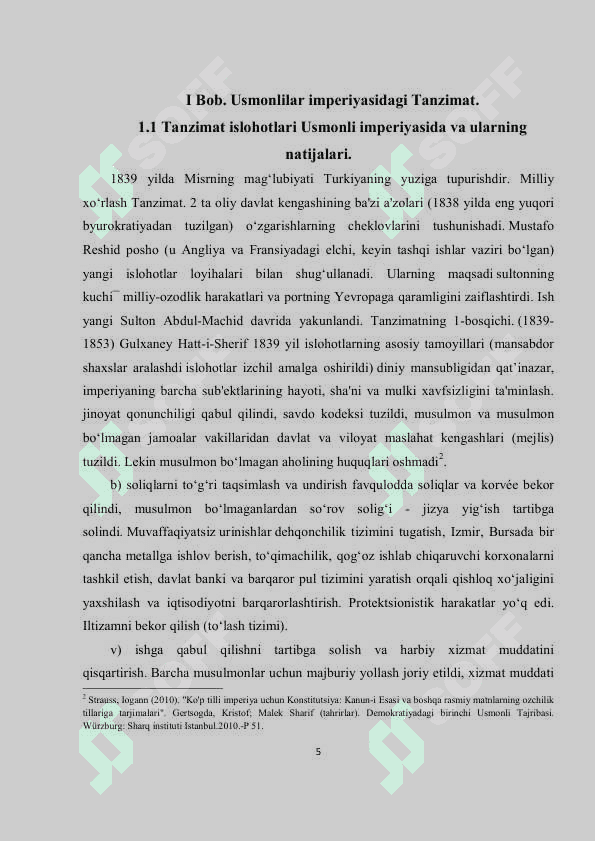 Usmoniylar imperiyasi kurs ishi 5