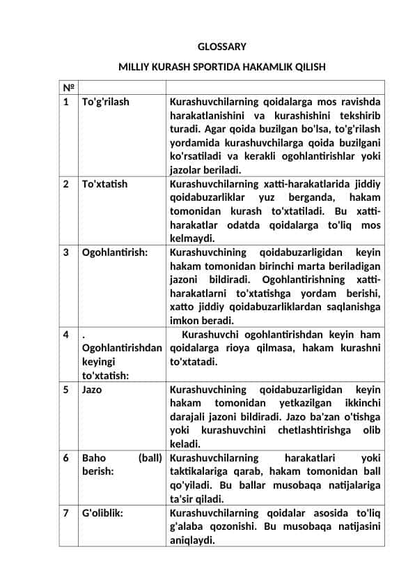 MILLIY KURASH SPORTIDA HAKAMLIK QILISH 1