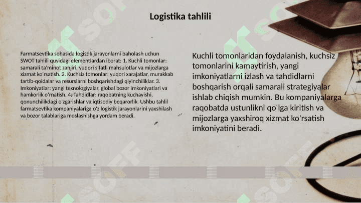 Farmatsevtika sohasida logistika masalalari 7