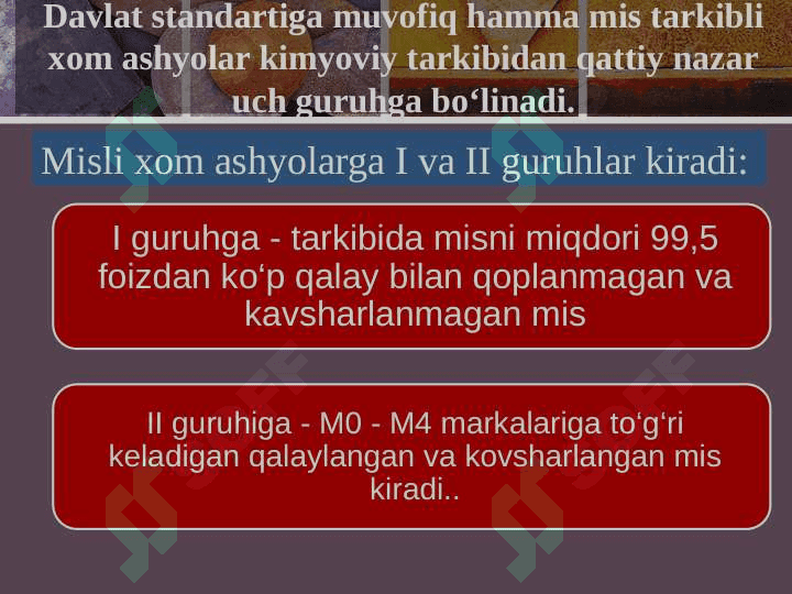 Mis tarkibli temir-tersak va chiqindilarni minorali pechlarda eritish 8