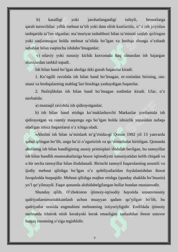 AHOLI BANDLIGI MUAMMOSINING IQTISODIY MOHIYATI 7