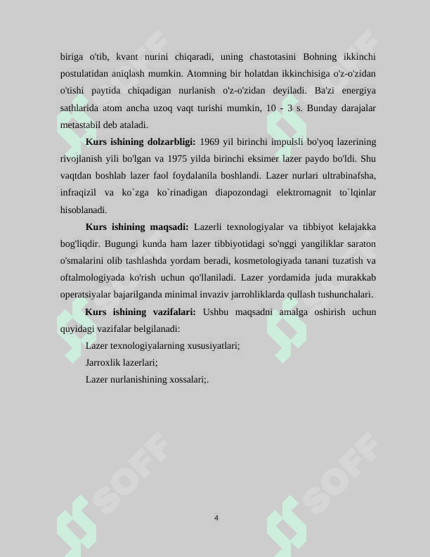 LAZERLARNI MEDITSINADA QO`LLANISHI 4