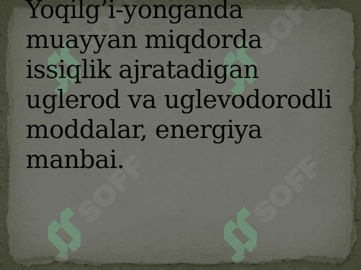 Yoqilg’i  elementlari 2