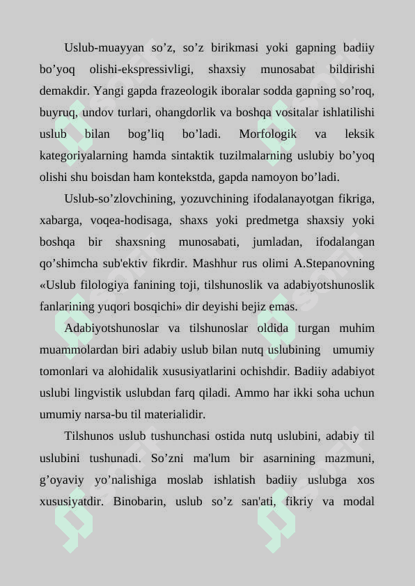 Hozirgi o’zbеk adabiy tilining og’zaki va yozma nutq uslubi haqida 2