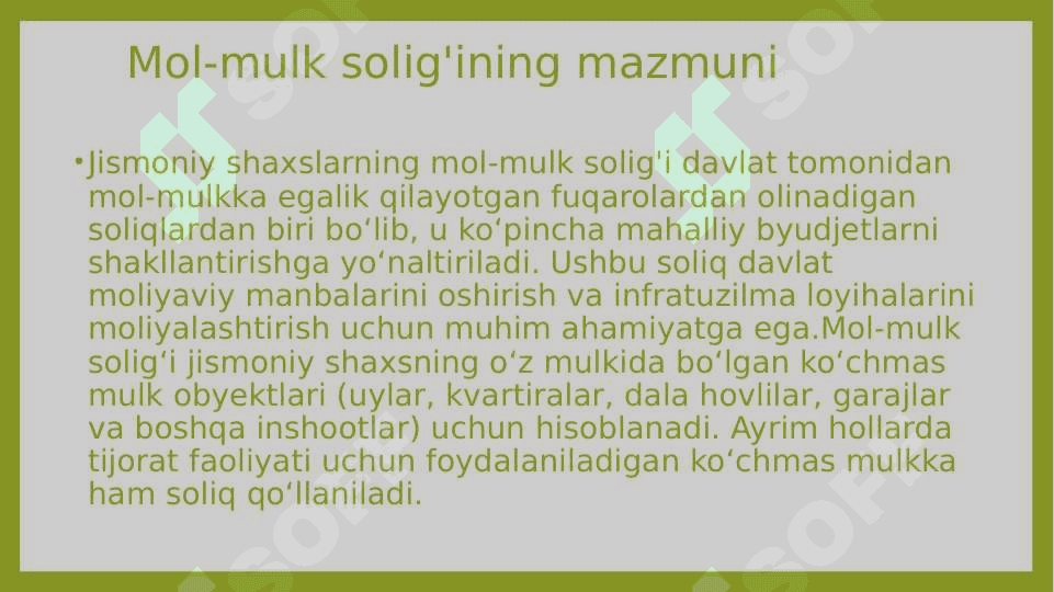 Jismoniy shaxslardan olinadigan mol-mulk solig’I 3