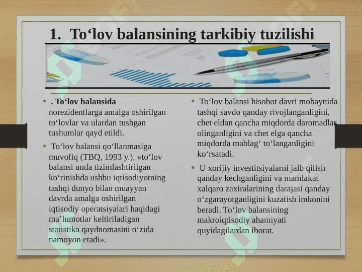 TO‘LOV BALANSINING IQTISODIY TAHLILI 3