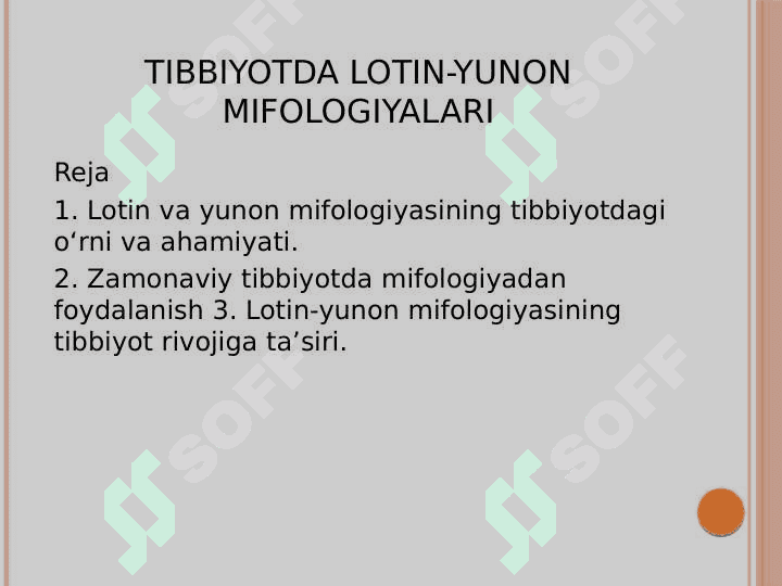 Tibbiyotda lotin-yunon mifologiyalari 2