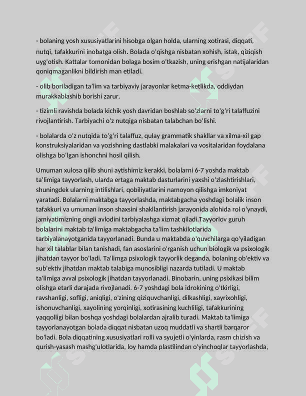 Maktabgacha yoshdagi bolalarni maktab ta'limiga tayyorlashning muammo va yechimlari. 8