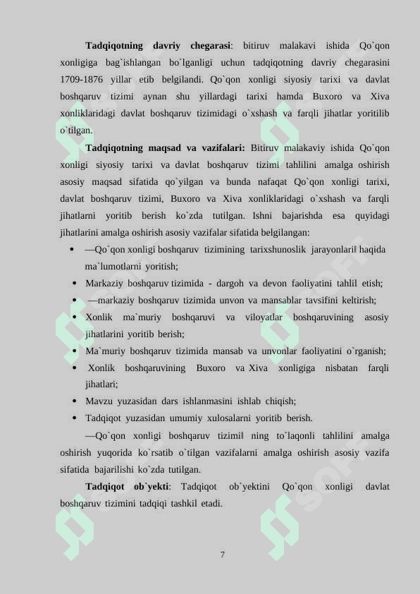 Qo‘qon xonligining boshqaruv tizimi va uni o‘qitishning talim texnologiyasi 7