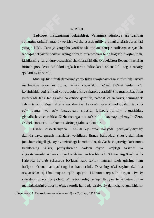 Italiya partiyaviy-siyosiy tizimida qayta qurish masalalari to`g`risida (1990- 2015) 3