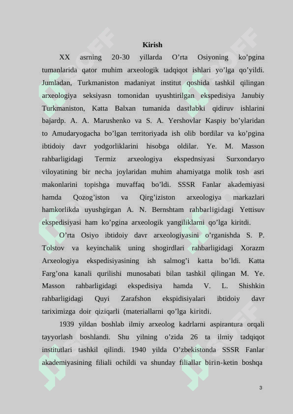 FARG’ONA VODIYSI TOSH DAVRI ARXEOLOGIYASI 3