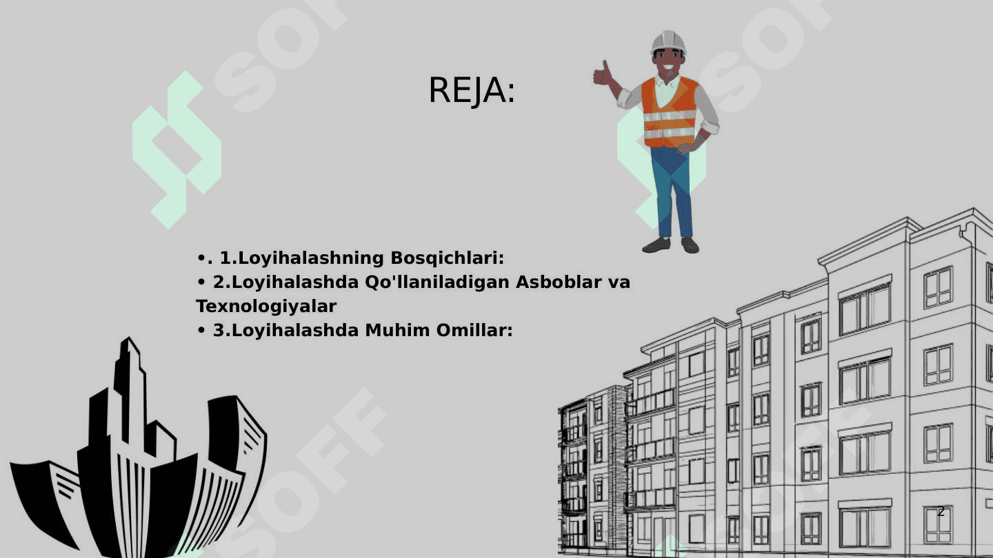 Bino va inshootlarni loyihalashtirish 2