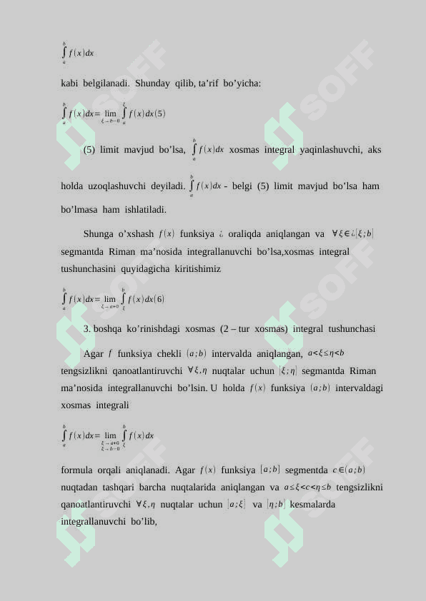 Xosmas integrallar 7