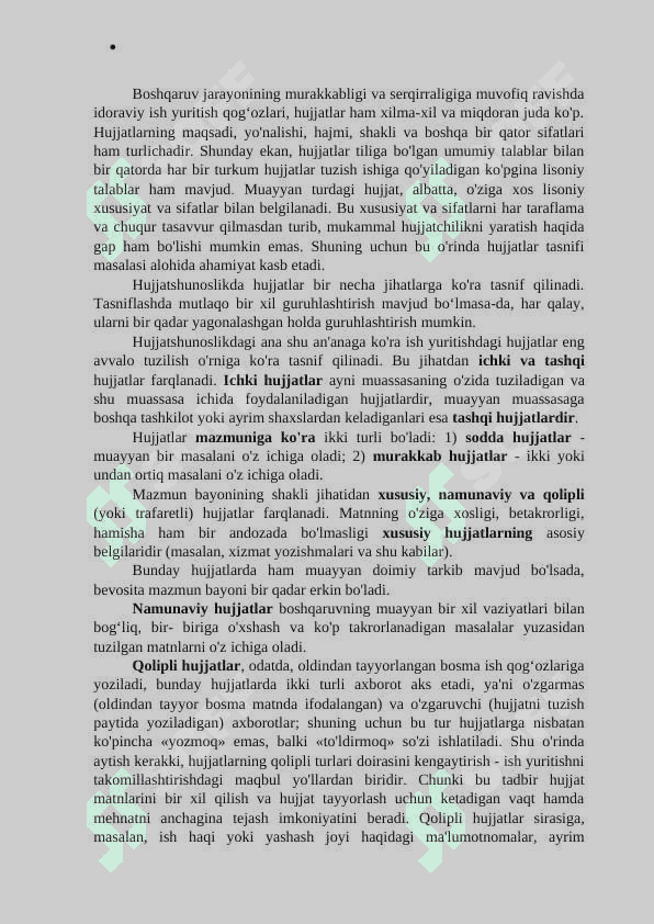 Tarjimai hol, ariza, tushintirish xati, tilxat ishonchnoma va boshqalar , matnlar namunasini tayyorlash 2