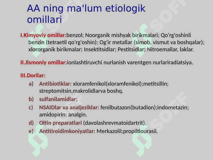 APLASTIK ANEMIA kasaliklari 5