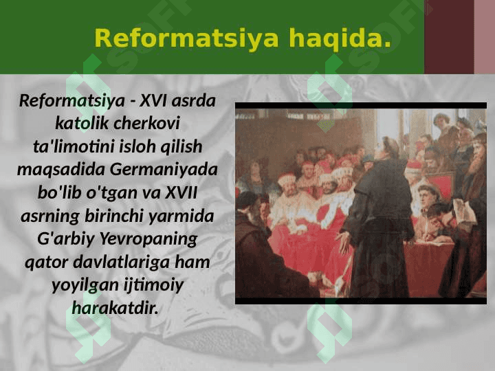 GERMANIYADA REFORMATSIYA OCHIQ DARS 3