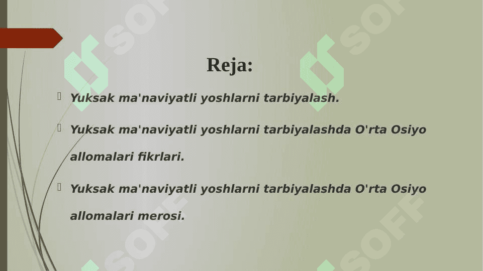 Yuksak ma'naviyatli yoshlarni tarbiyalashda O'rta Osiya allomalarining ilmiy meroslqrni o'rni 2