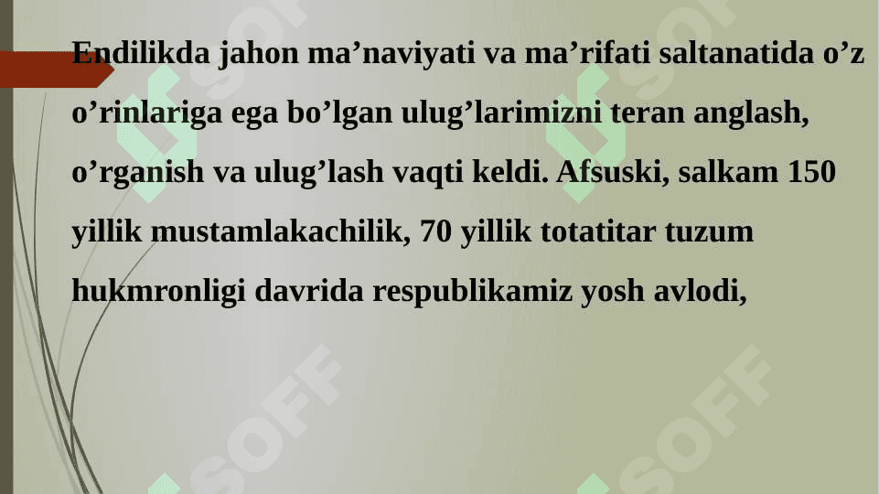 Yuksak ma'naviyatli yoshlarni tarbiyalashda O'rta Osiya allomalarining ilmiy meroslqrni o'rni 4