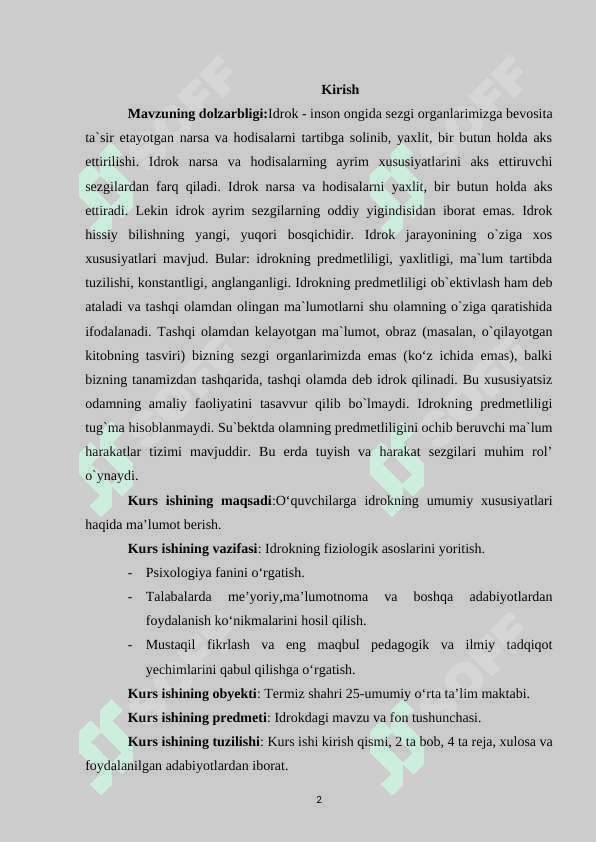 Psixologiyada idrokni tadqiq qilish 2