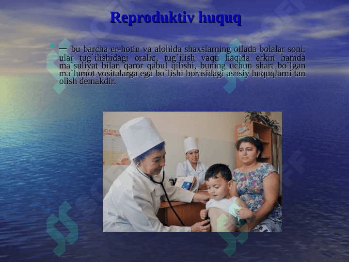 Oila reproduktiv vazifasi.Er-xotin reproduktiv hulqi 4
