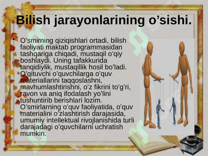 O`SMIRLIK DAVRI PSIXOLOGIK RIVOJLANISH XUSUSIYATLARI 7