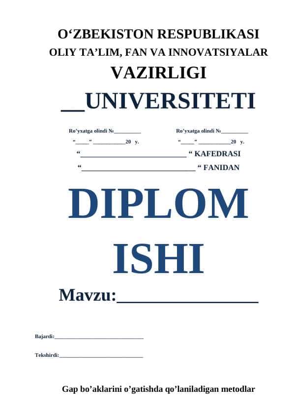 Gap bo’aklarini o’gatishda qo’laniladigan metodlar