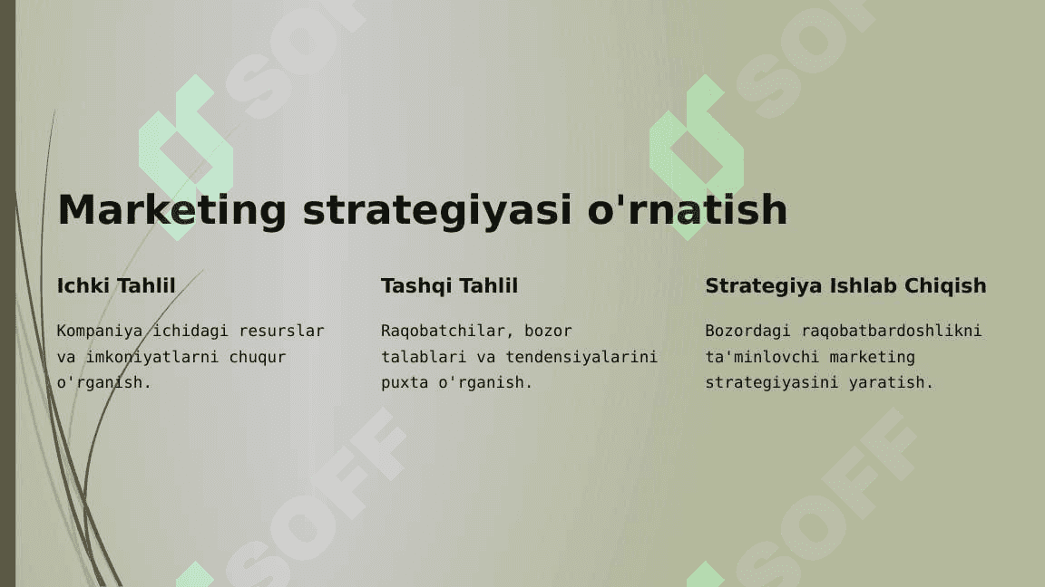 Marketingni rejalashtirish 2