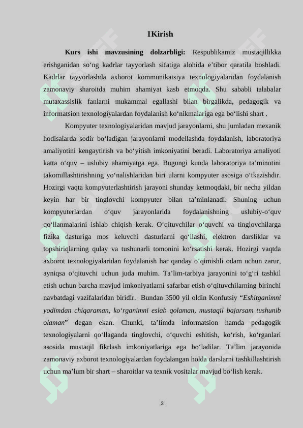 Mexanika bo'limiga oid virtual laboratoriyalar ishlarini o'tkazish usullari 3