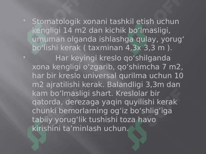 Terapevtik stomatologiya bo`limini tashkil etish 3