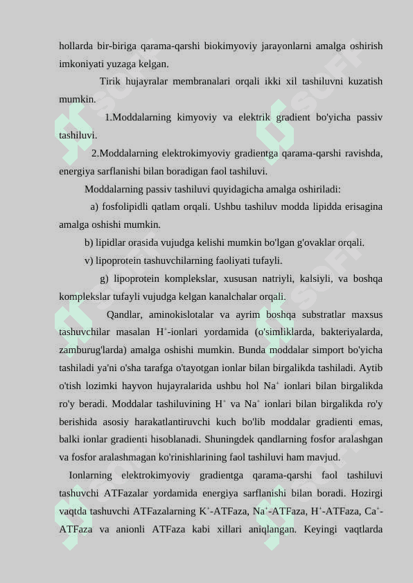 Biologik membranalarning tuzilishi va funksiyasi 8