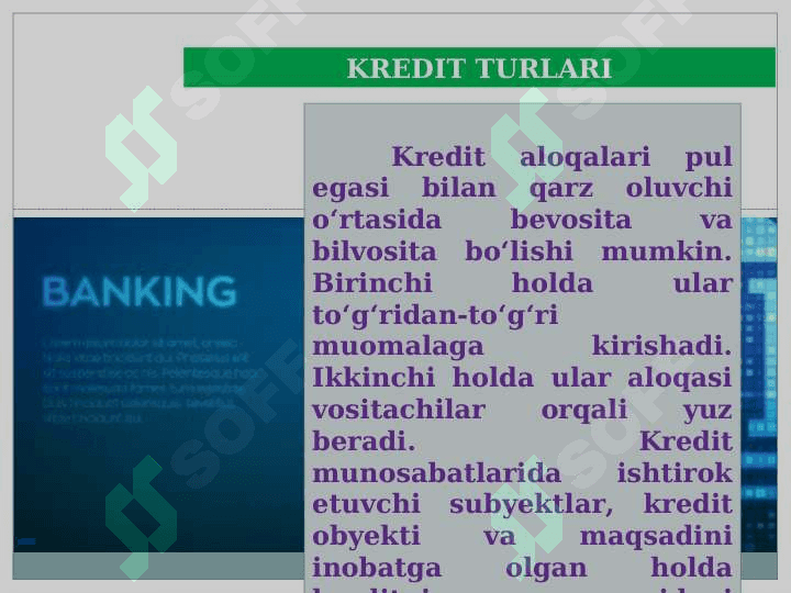 KREDIT BO’YICHA FOIZ STAVKALAR VA ULARGA TA’SIR QILUVCHI OMILLAR. 3