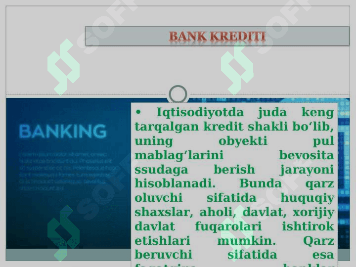 KREDIT BO’YICHA FOIZ STAVKALAR VA ULARGA TA’SIR QILUVCHI OMILLAR. 4