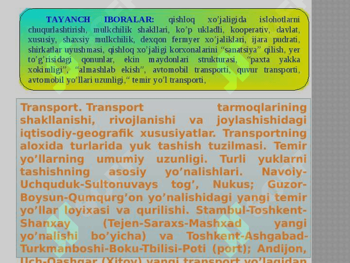 Avtomobil transportida tarifning shakllanishi xususiyatlari 4
