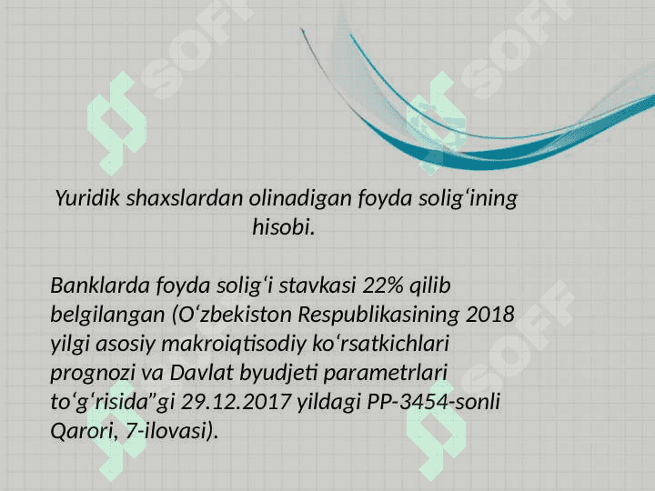 BANKLARDA SOLIQLAR HISOBI 3