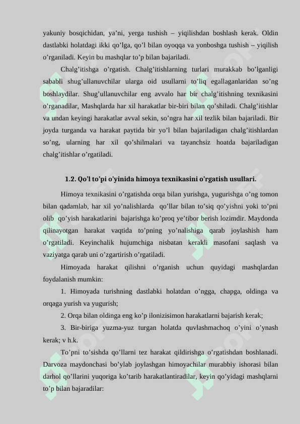 Gandbolda texnik – taktik tayyorgarlikning o’ziga xos xususiyatlari 7