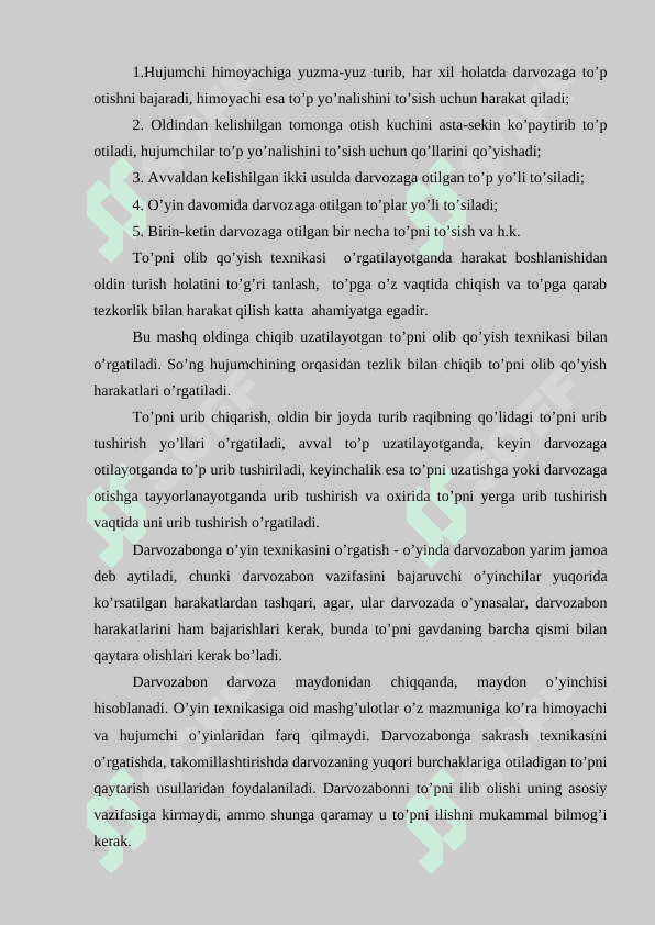 Gandbolda texnik – taktik tayyorgarlikning o’ziga xos xususiyatlari 8