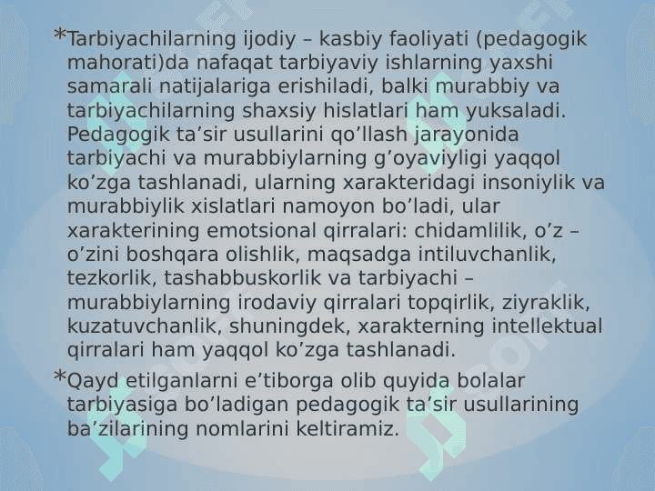 Bolalar ruhiyatini o’rganishning pedogogik asoslari 4