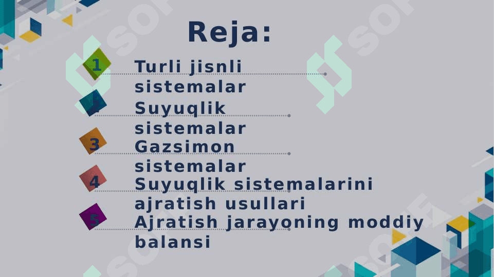 SUYUQLIK SISTEMALARINI AJRATISH 2