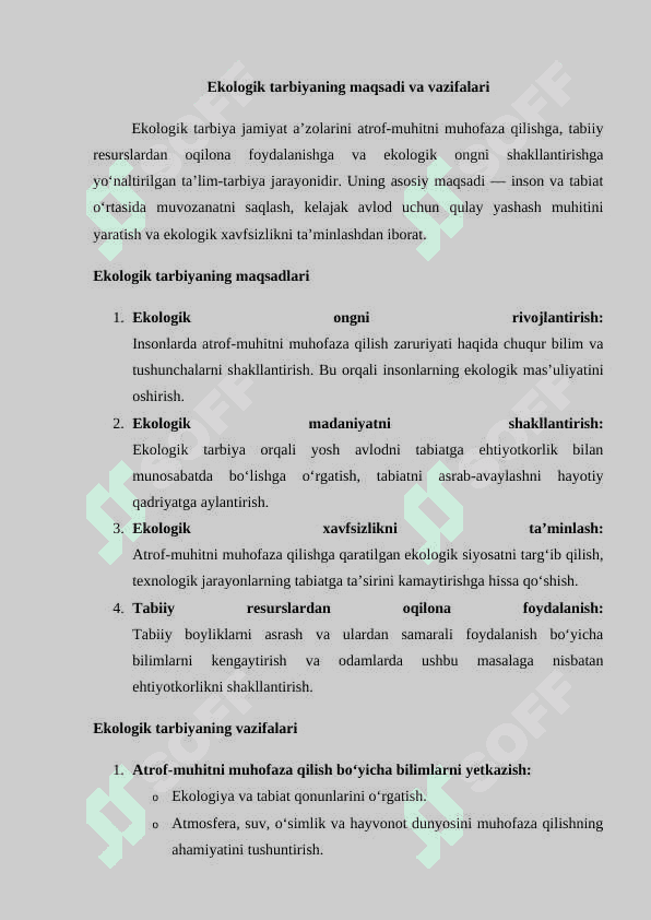 Ekologik tarbiya 3