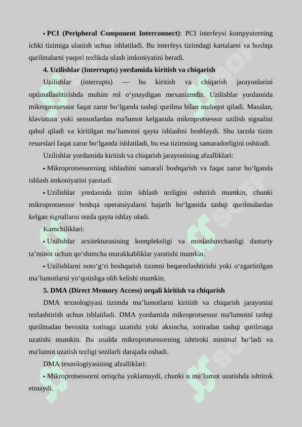 Kiritish va chiqarish jarayonini amalga oshirish 8