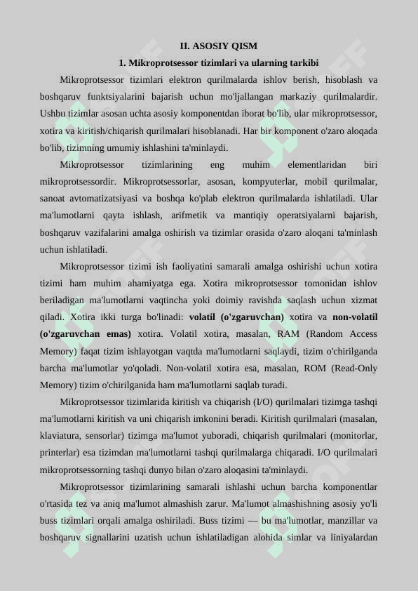 Mikroprotsessor tizimlarining ma'lumot almashish usullari 4