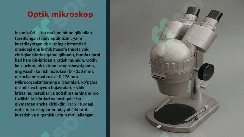 Tibbiyotdagi zamonaviy mikroskoplar 7