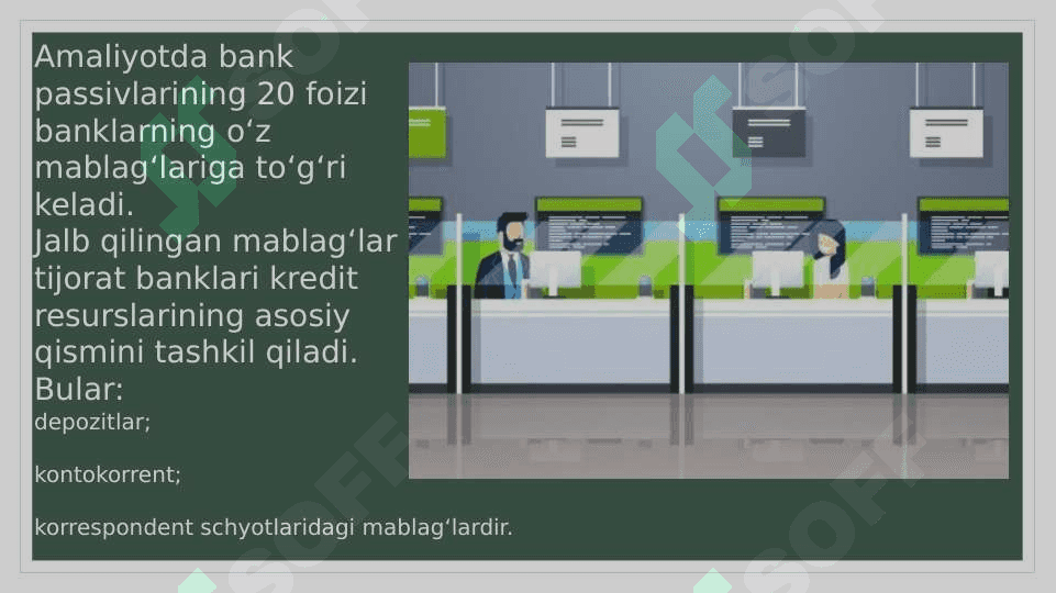 Tijorat banklarining passiv operatsiyalari 3