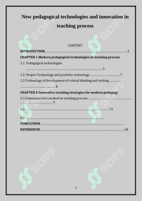 New pedagogical technologies and innovation in teaching process 2
