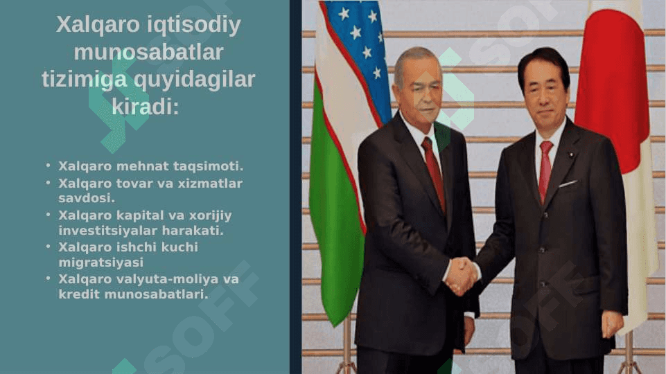 Xalqaro iqtisodiy aloqalar va integratsiya jarayonlari 6
