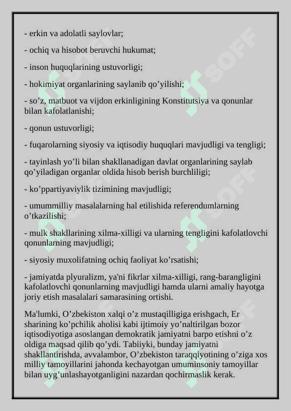O‘zbekistonda demokratik jamiyatni shakllashtirish yo‘lidagi ishlar 3